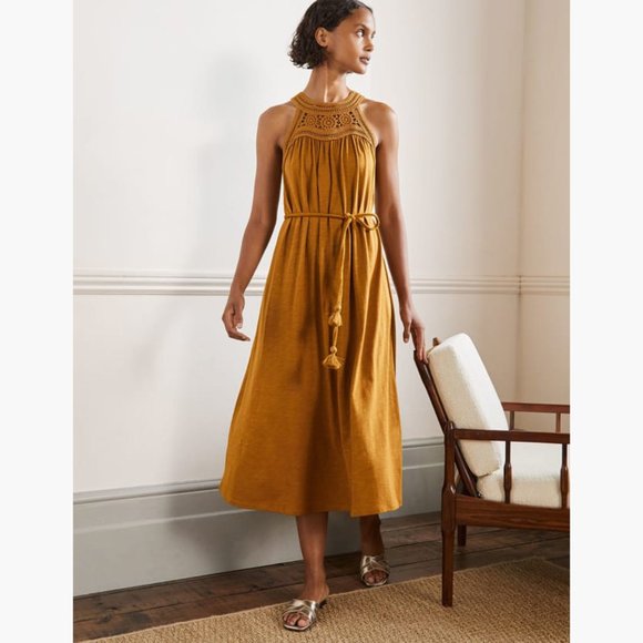 Boden Dresses & Skirts - Boden Anais Crochet Jersey Midi Dress in Frankincense - US 10 R